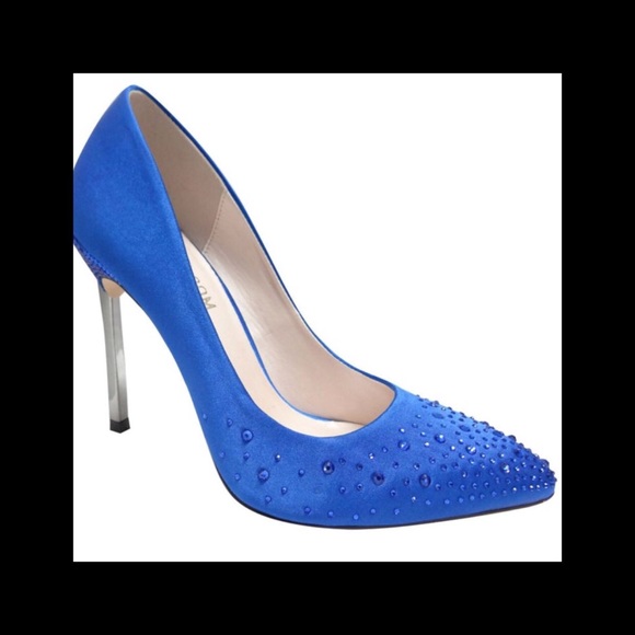 Royal Blue Satin Pump - Picture 3 of 8